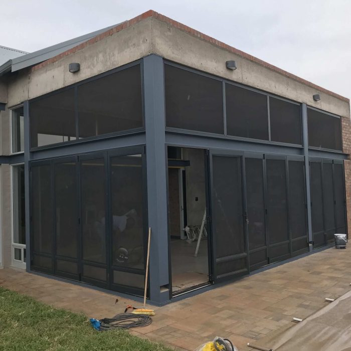 Stacking Folding Secure Screen sliding door